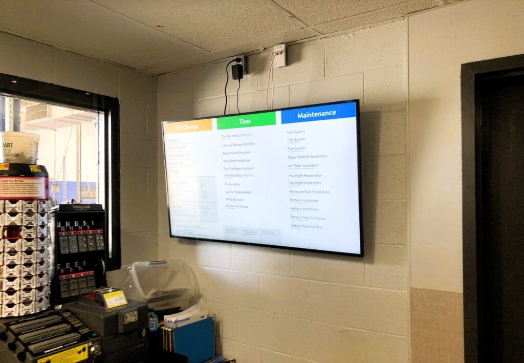 Digital Menu board for office and retail 2