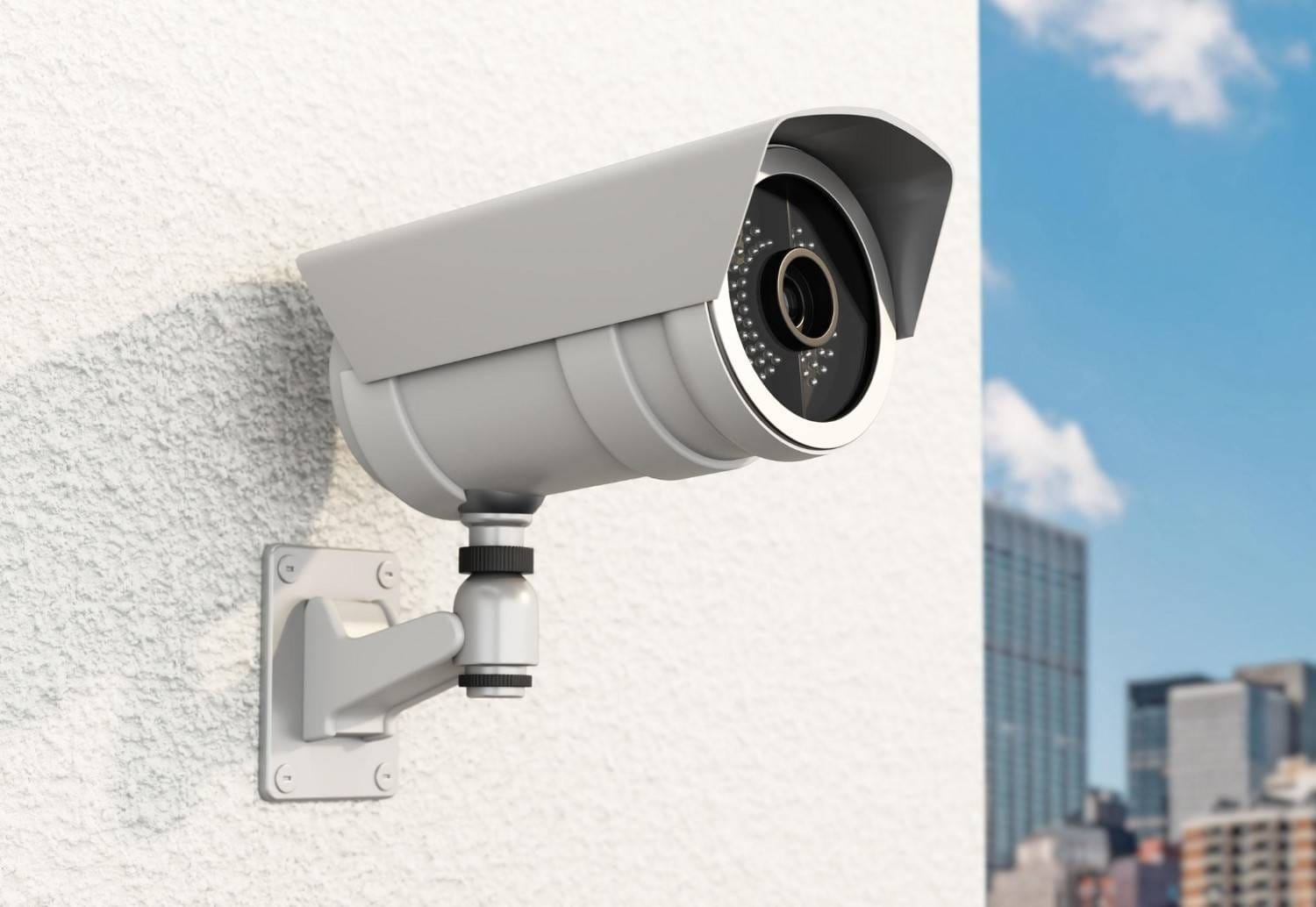 Expert technician installing CCTV camera for enhanced security in Columbus, Ohio