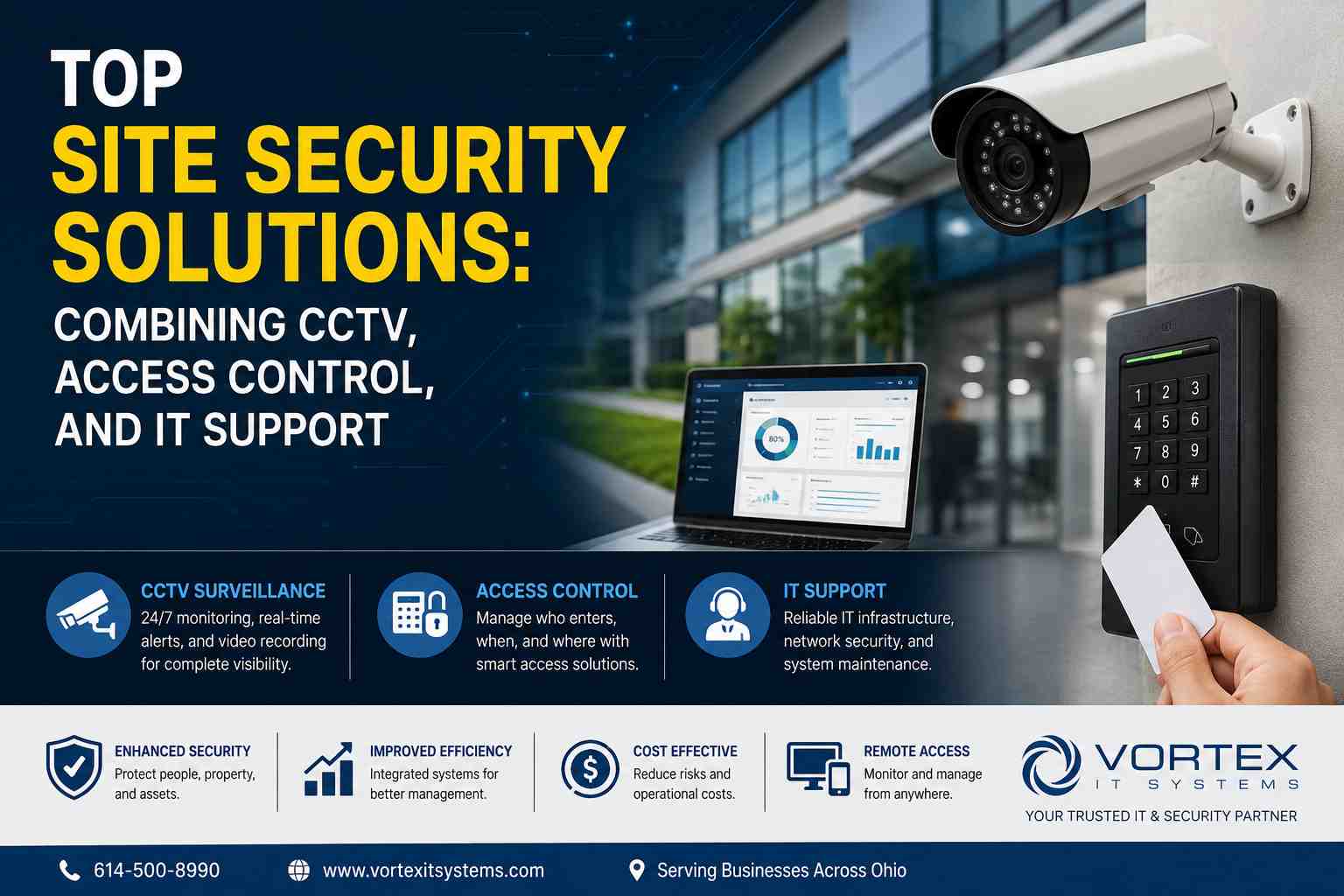 Top Site Security Solutions: Combining CCTV, Access Control, and IT Support