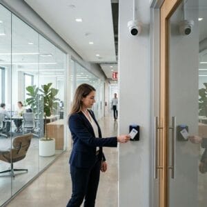 Secure door access control system for office security