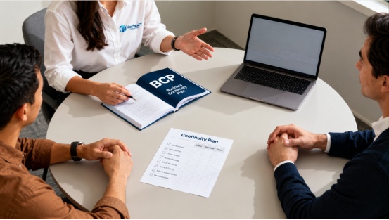 Business team discussing a clear communication plan during a meeting